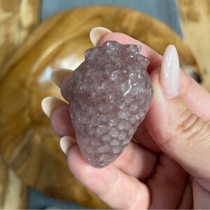 Carved Strawberry-Shaped strawverry Quartz Crystal